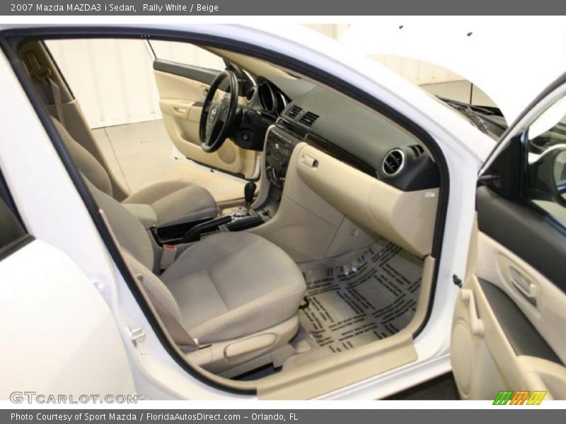 Rally White / Beige 2007 Mazda MAZDA3 i Sedan