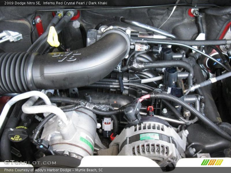 Inferno Red Crystal Pearl / Dark Khaki 2009 Dodge Nitro SE