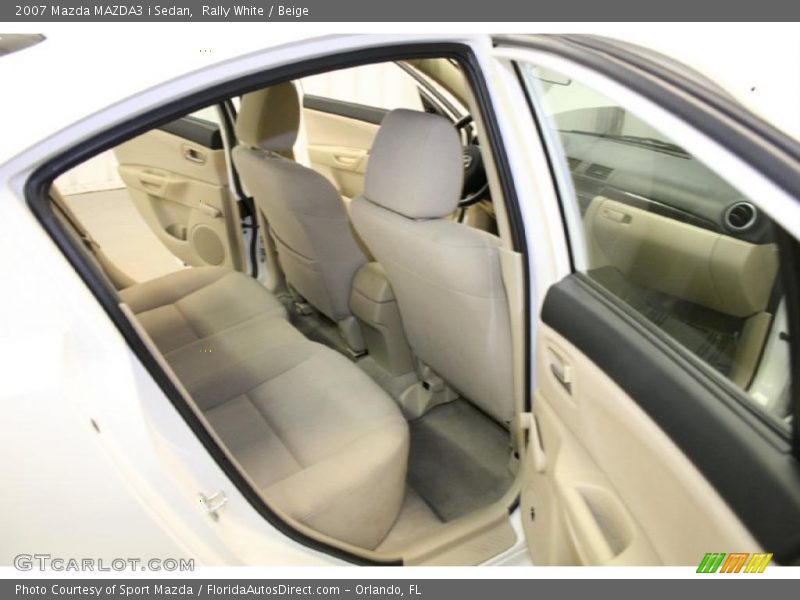 Rally White / Beige 2007 Mazda MAZDA3 i Sedan