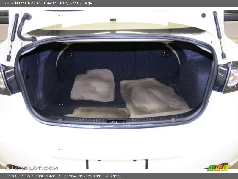 Rally White / Beige 2007 Mazda MAZDA3 i Sedan