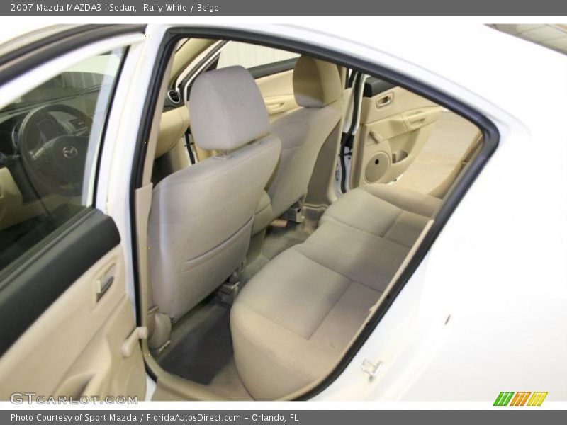 Rally White / Beige 2007 Mazda MAZDA3 i Sedan