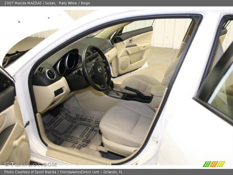 Rally White / Beige 2007 Mazda MAZDA3 i Sedan