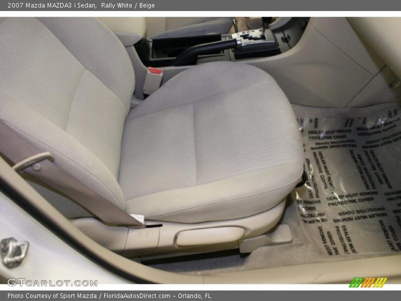 Rally White / Beige 2007 Mazda MAZDA3 i Sedan
