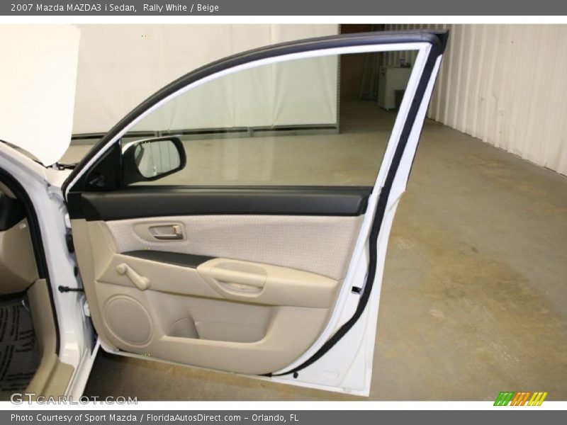 Rally White / Beige 2007 Mazda MAZDA3 i Sedan