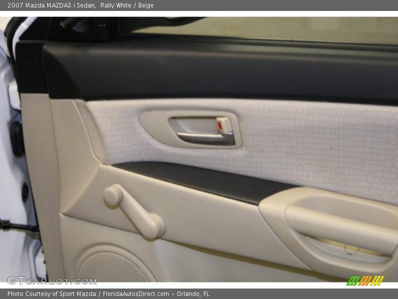 Rally White / Beige 2007 Mazda MAZDA3 i Sedan