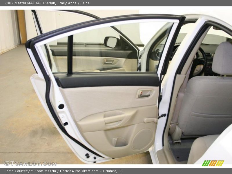 Rally White / Beige 2007 Mazda MAZDA3 i Sedan
