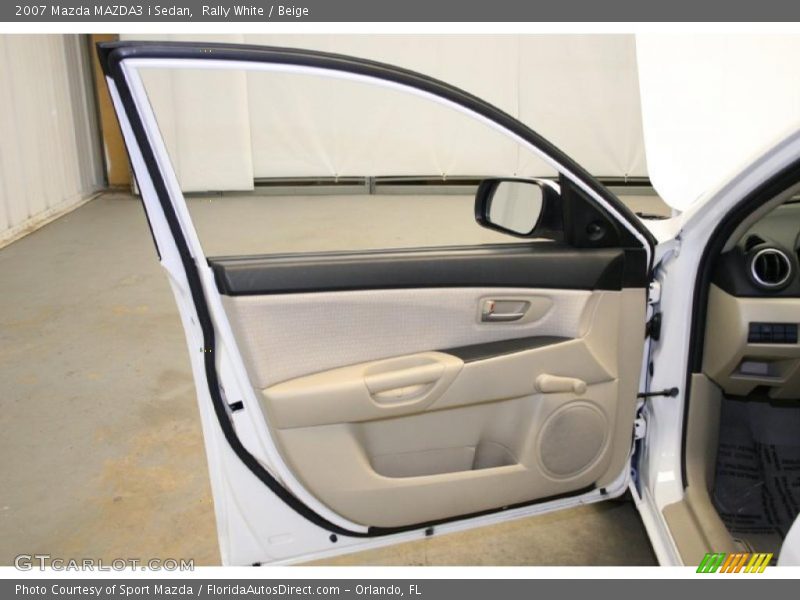 Rally White / Beige 2007 Mazda MAZDA3 i Sedan
