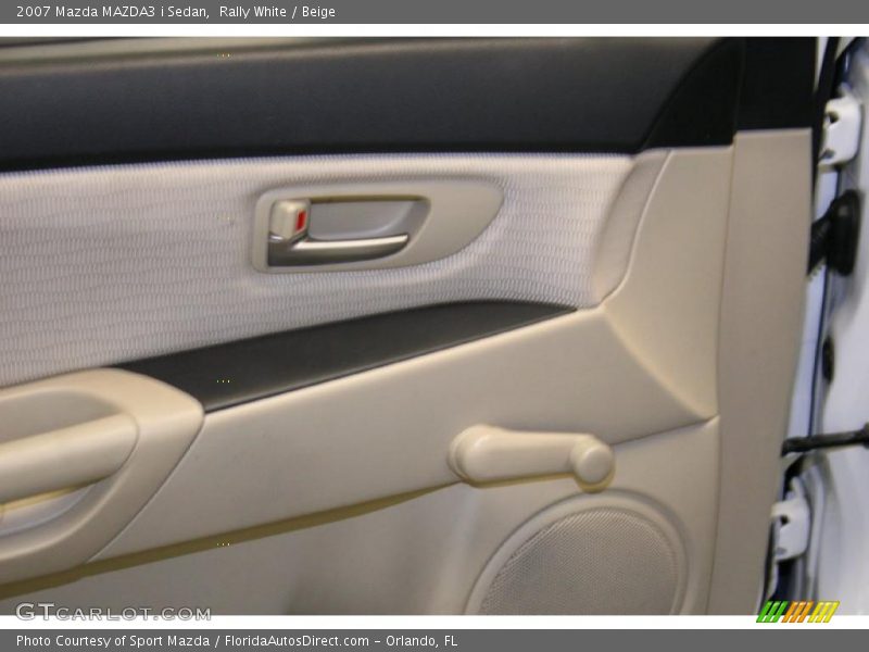 Rally White / Beige 2007 Mazda MAZDA3 i Sedan