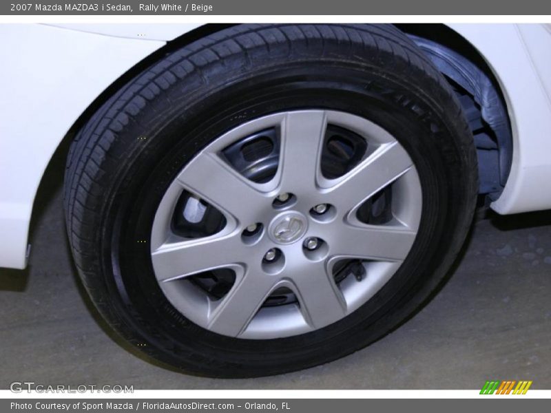 Rally White / Beige 2007 Mazda MAZDA3 i Sedan