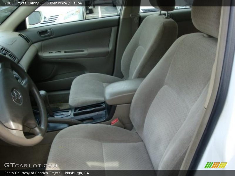 Super White / Taupe 2003 Toyota Camry LE