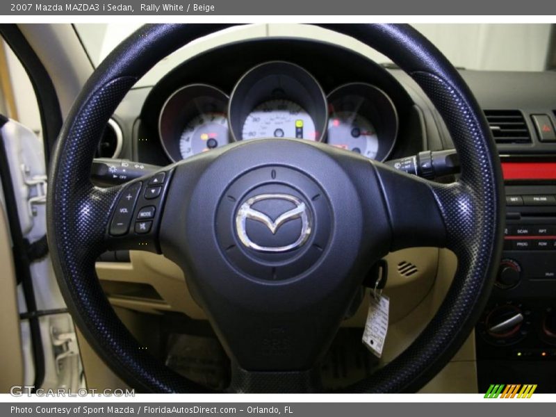 Rally White / Beige 2007 Mazda MAZDA3 i Sedan