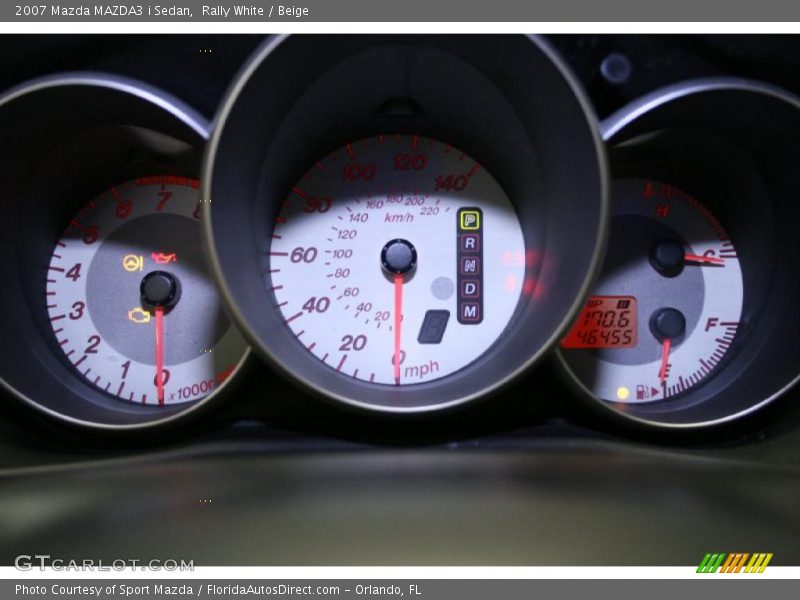 Rally White / Beige 2007 Mazda MAZDA3 i Sedan