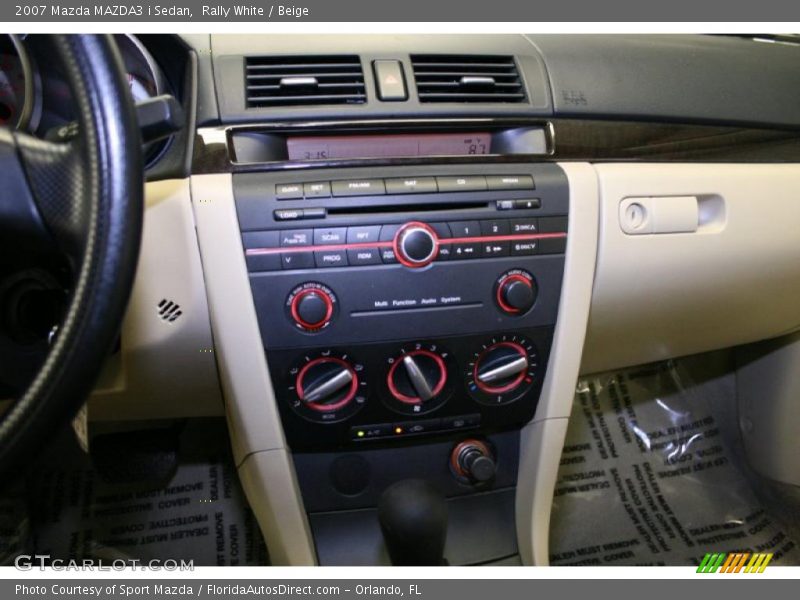 Rally White / Beige 2007 Mazda MAZDA3 i Sedan