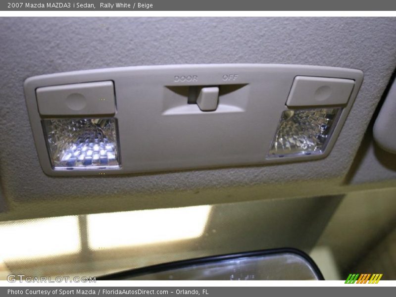 Rally White / Beige 2007 Mazda MAZDA3 i Sedan