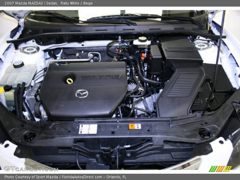 Rally White / Beige 2007 Mazda MAZDA3 i Sedan