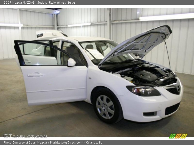 Rally White / Beige 2007 Mazda MAZDA3 i Sedan