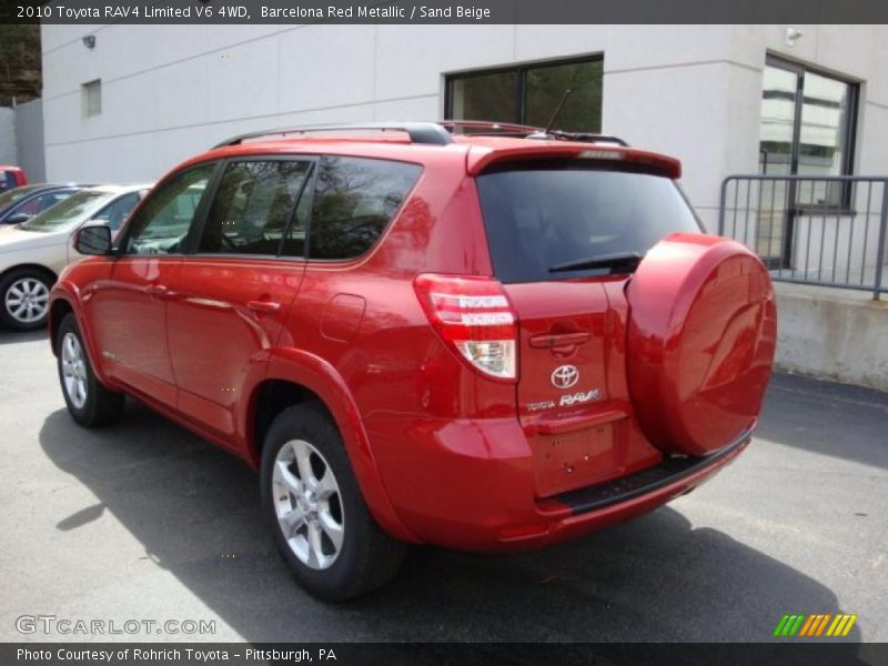 Barcelona Red Metallic / Sand Beige 2010 Toyota RAV4 Limited V6 4WD