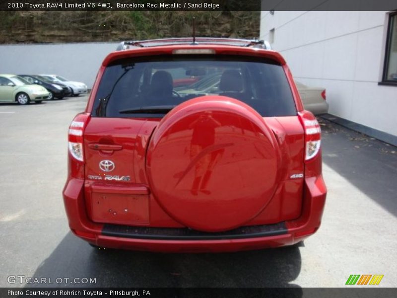Barcelona Red Metallic / Sand Beige 2010 Toyota RAV4 Limited V6 4WD