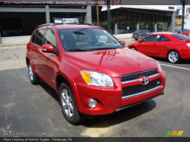 Barcelona Red Metallic / Sand Beige 2010 Toyota RAV4 Limited V6 4WD