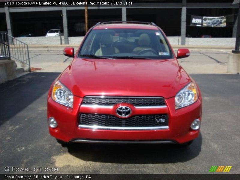 Barcelona Red Metallic / Sand Beige 2010 Toyota RAV4 Limited V6 4WD