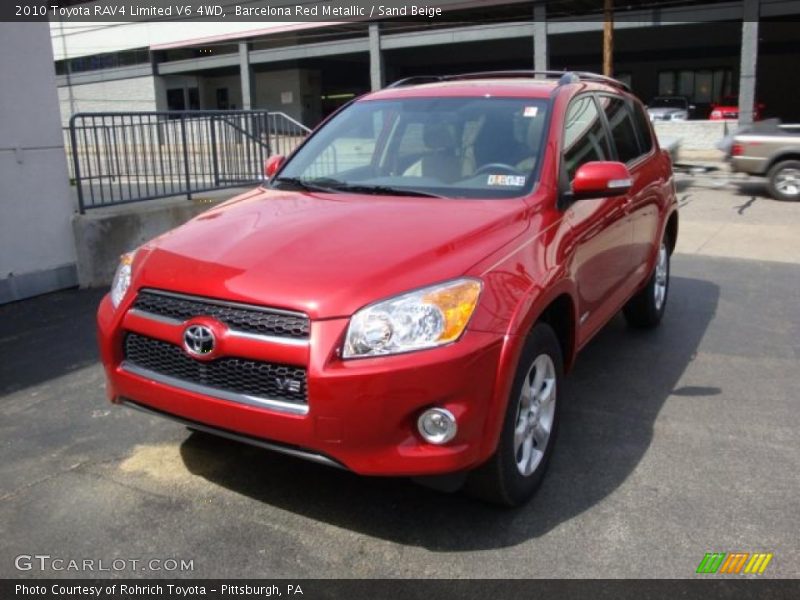 Barcelona Red Metallic / Sand Beige 2010 Toyota RAV4 Limited V6 4WD