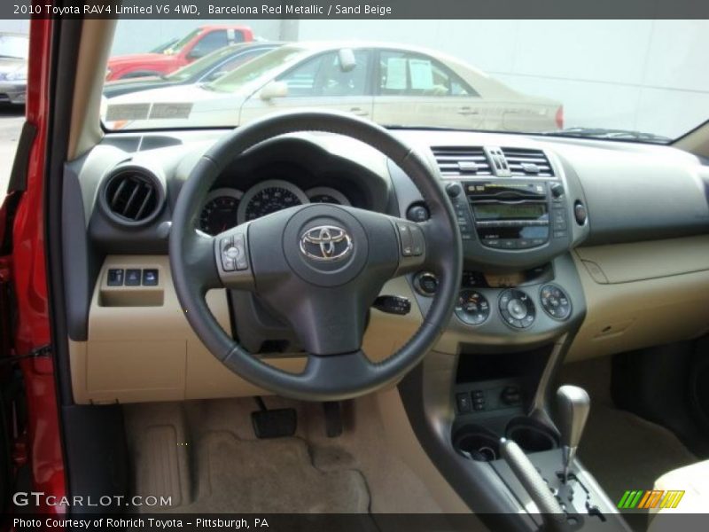 Barcelona Red Metallic / Sand Beige 2010 Toyota RAV4 Limited V6 4WD