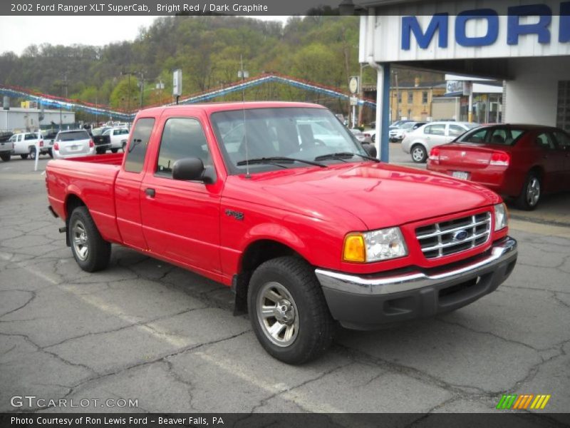 Bright Red / Dark Graphite 2002 Ford Ranger XLT SuperCab