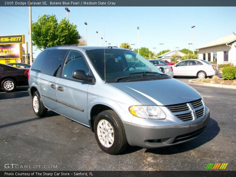 Butane Blue Pearl / Medium Slate Gray 2005 Dodge Caravan SE