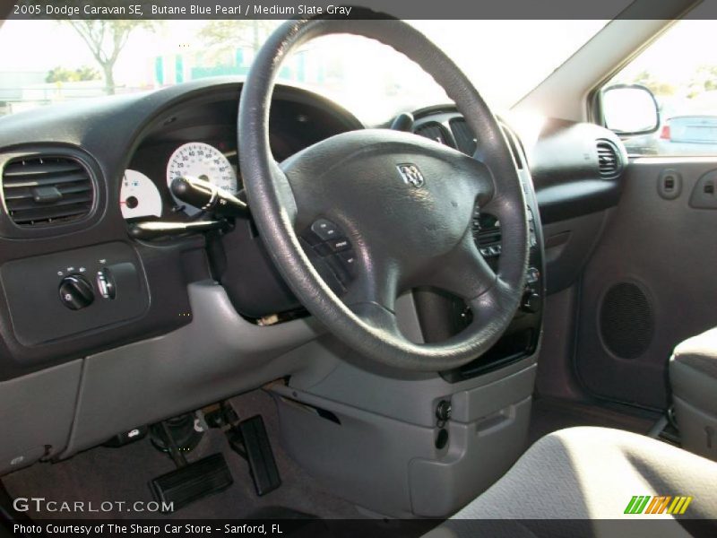 Butane Blue Pearl / Medium Slate Gray 2005 Dodge Caravan SE