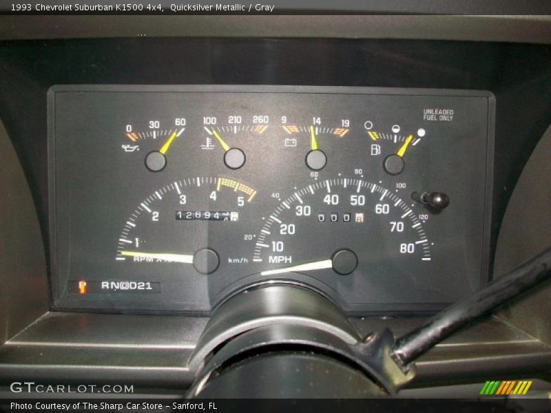 Quicksilver Metallic / Gray 1993 Chevrolet Suburban K1500 4x4