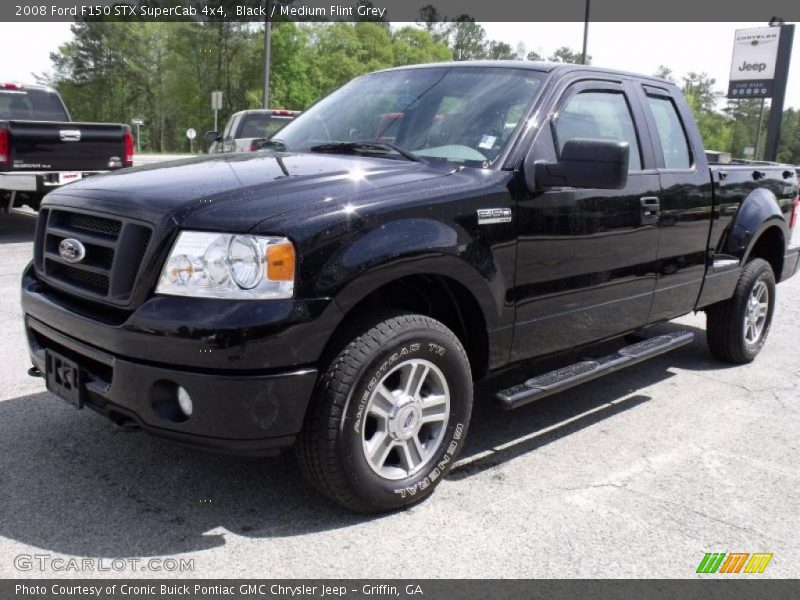 Black / Medium Flint Grey 2008 Ford F150 STX SuperCab 4x4