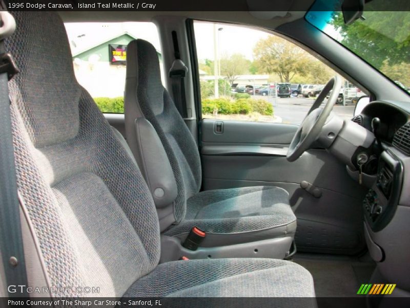 Island Teal Metallic / Gray 1996 Dodge Caravan