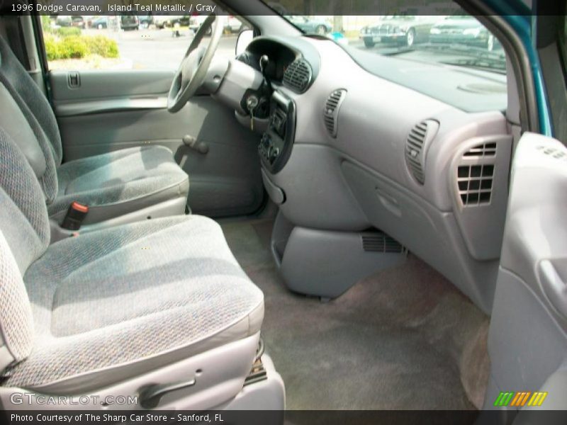 Island Teal Metallic / Gray 1996 Dodge Caravan