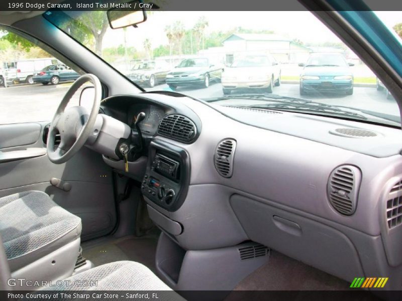Island Teal Metallic / Gray 1996 Dodge Caravan