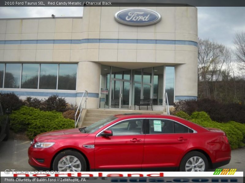 Red Candy Metallic / Charcoal Black 2010 Ford Taurus SEL