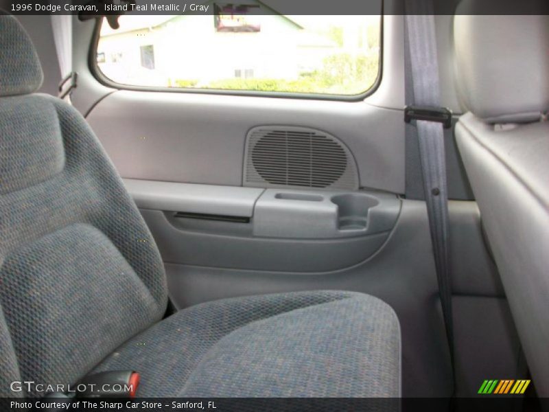 Island Teal Metallic / Gray 1996 Dodge Caravan