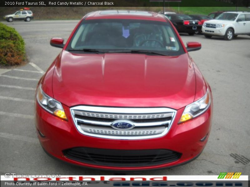 Red Candy Metallic / Charcoal Black 2010 Ford Taurus SEL