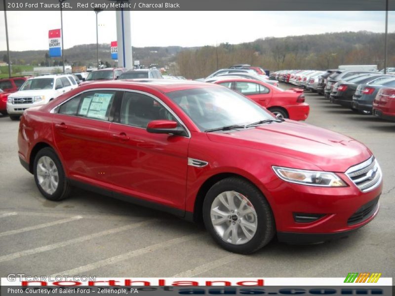 Red Candy Metallic / Charcoal Black 2010 Ford Taurus SEL