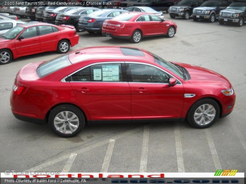 Red Candy Metallic / Charcoal Black 2010 Ford Taurus SEL