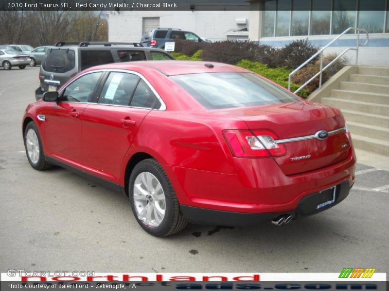 Red Candy Metallic / Charcoal Black 2010 Ford Taurus SEL