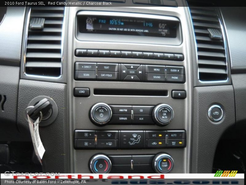 Red Candy Metallic / Charcoal Black 2010 Ford Taurus SEL