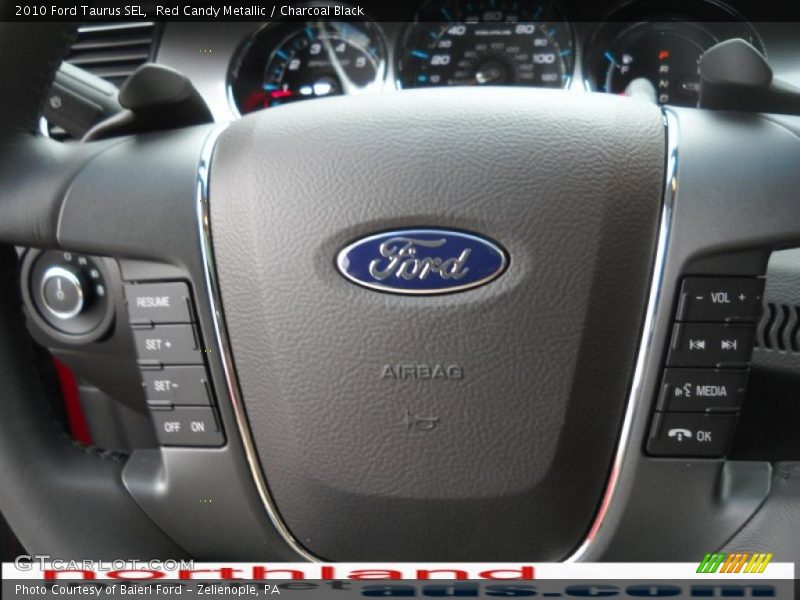 Red Candy Metallic / Charcoal Black 2010 Ford Taurus SEL