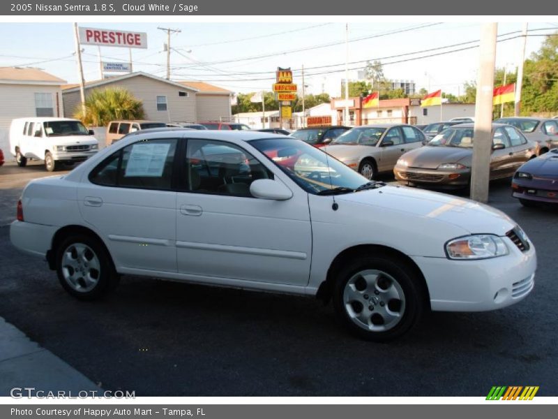 Cloud White / Sage 2005 Nissan Sentra 1.8 S