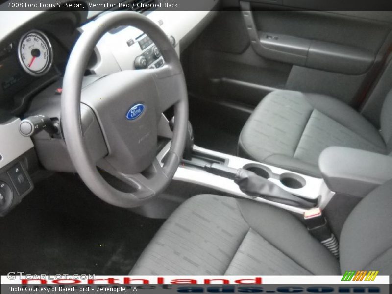 Vermillion Red / Charcoal Black 2008 Ford Focus SE Sedan