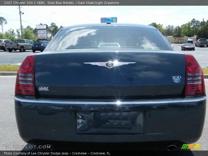 Steel Blue Metallic / Dark Khaki/Light Graystone 2007 Chrysler 300 C HEMI