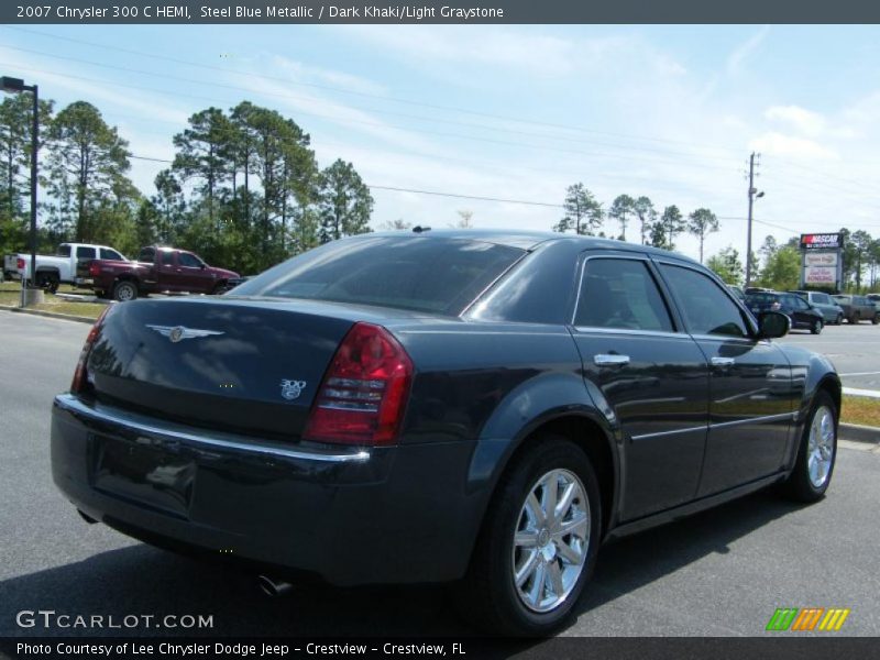 Steel Blue Metallic / Dark Khaki/Light Graystone 2007 Chrysler 300 C HEMI