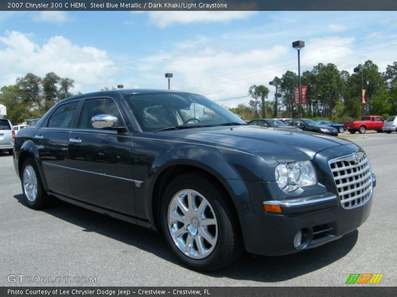 Steel Blue Metallic / Dark Khaki/Light Graystone 2007 Chrysler 300 C HEMI