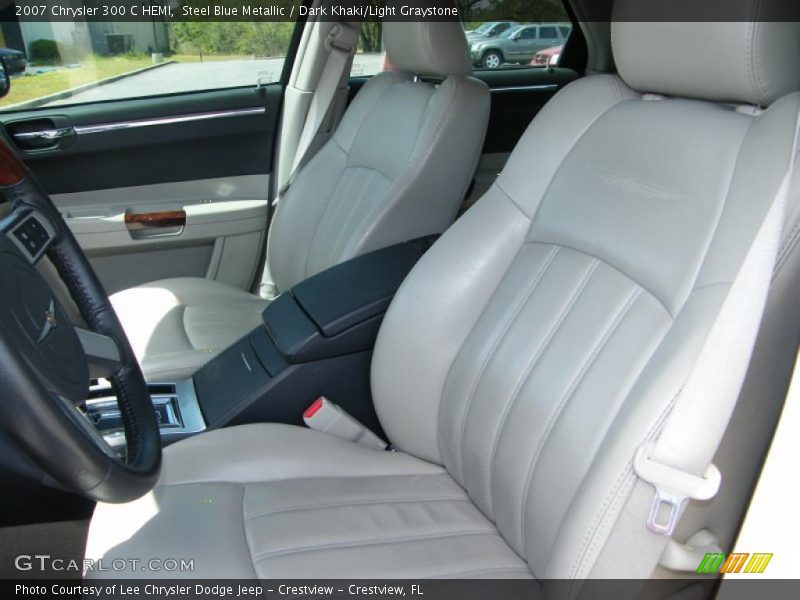Steel Blue Metallic / Dark Khaki/Light Graystone 2007 Chrysler 300 C HEMI