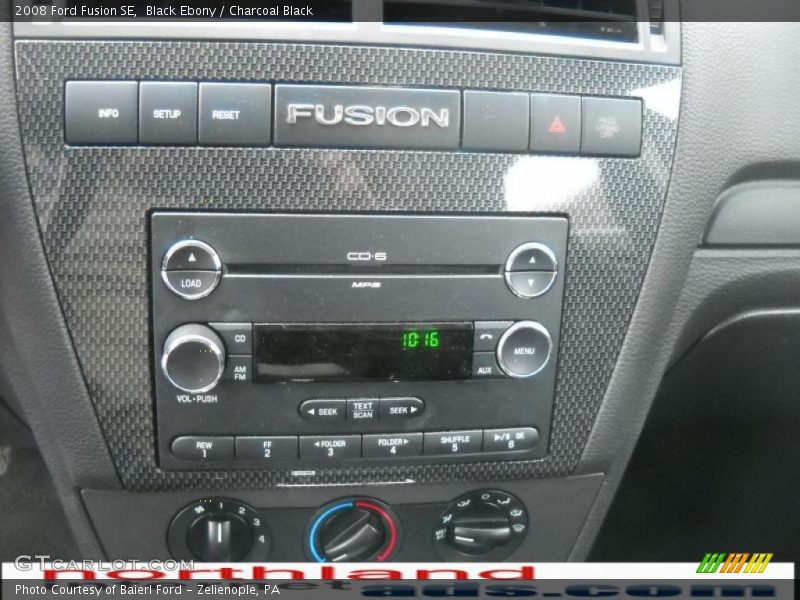 Black Ebony / Charcoal Black 2008 Ford Fusion SE