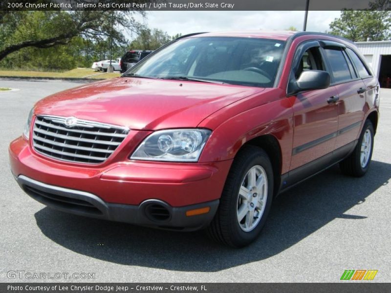 Inferno Red Crystal Pearl / Light Taupe/Dark Slate Gray 2006 Chrysler Pacifica